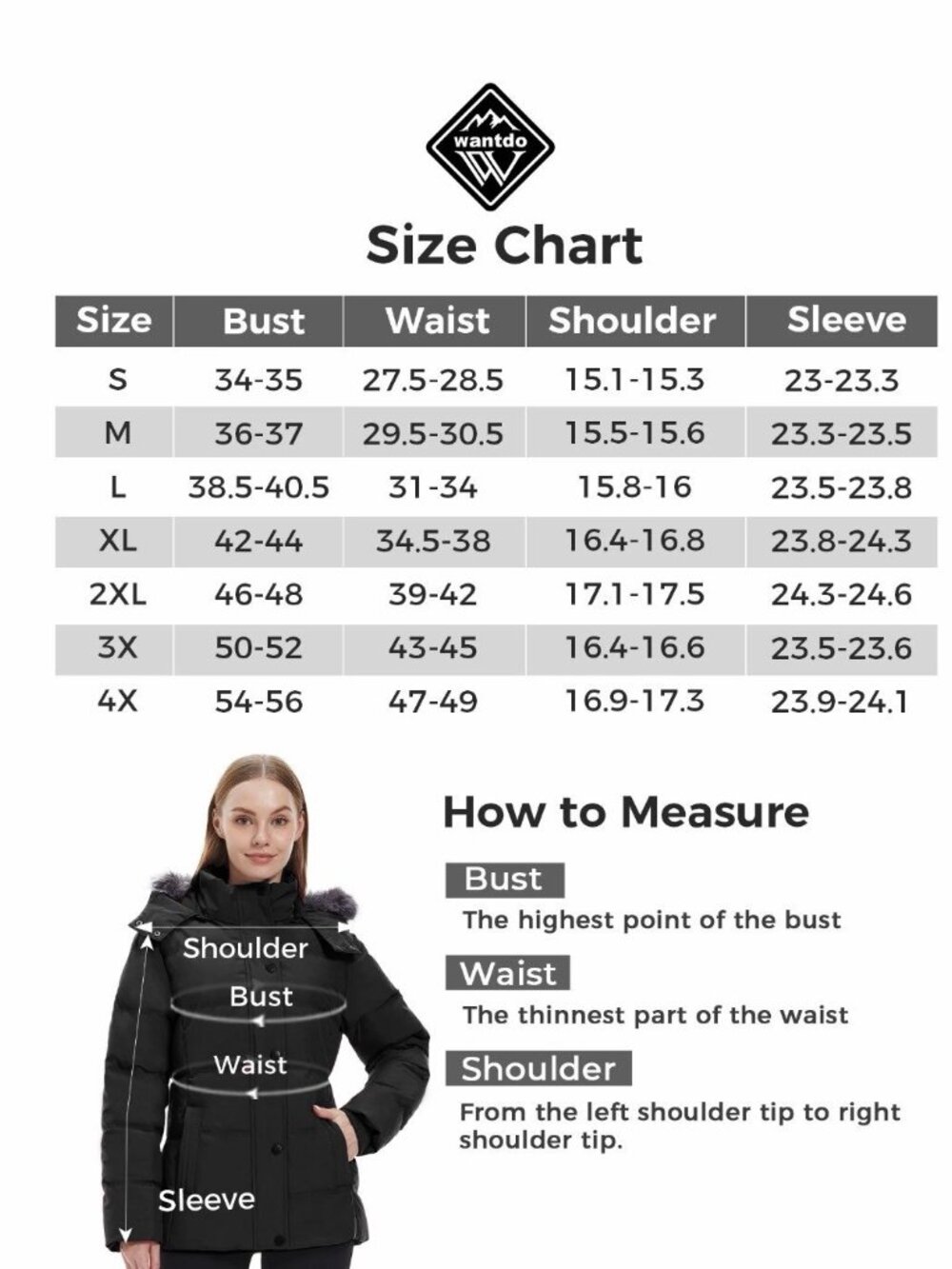 Women's Winter Puffer Jacket with Faux Fur Hood – Black, Size Large - Picture 7 of 8
